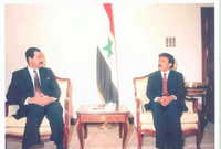 مع رئيس اليمن علي عبد الله صالح