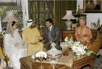 لقطات لزفاف حاكم دبي والأميرة هيا في منزل العروس عام 2004 وبحضور شقيقها الملك عبد الله بن الحسين وقرينته