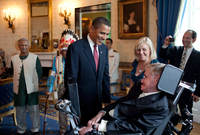 هوكينج مع الرئيس الأمريكي باراك أوباما
