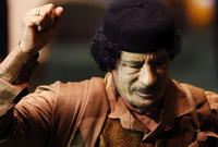 وصل للسلطة في إنقلاب عسكري خلع به الملك "إدريس" ملك المملكة الليبية عام 1969

