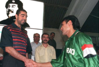 كما صرح أحد اللاعبين العراقيين بأن لاعبي كرة القدم أُجبروا على ركل كرة قدم خرسانية عقابًا لهم بسبب فشلهم في التأهل لنهائيات كأس العالم 1994
