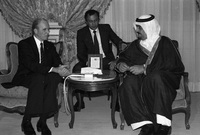 الملك فهد  مع رئيس ألمانيا الغربية كارل كارستنز سنة 1982