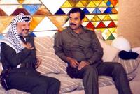صدام مع ياسر عرفات الرئيس الفلسطيني